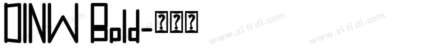 DINW Bold字体转换